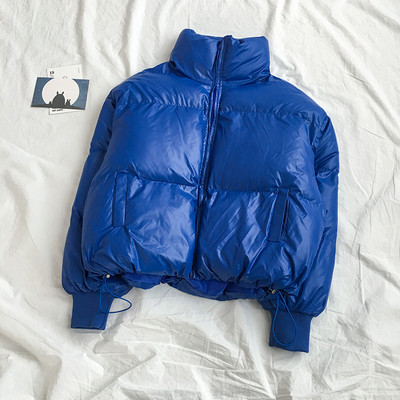 Geaca casual de dama in cinci culori cu guler inalt si buzunare