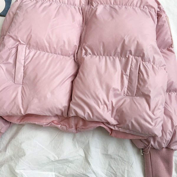 Geaca casual de dama in cinci culori cu guler inalt si buzunare