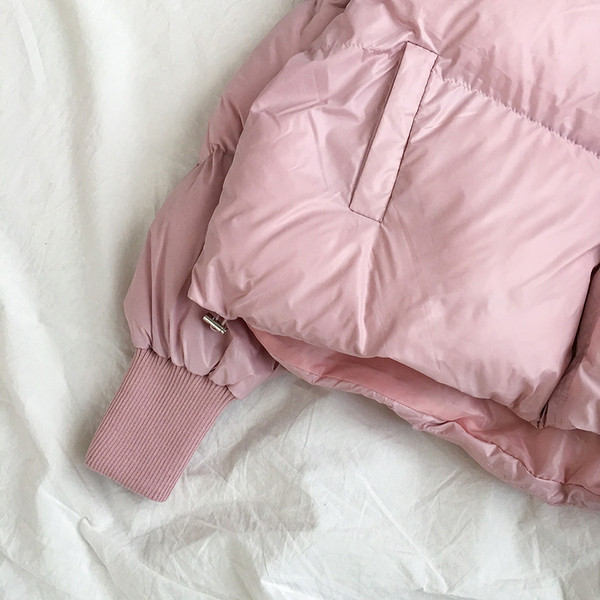 Geaca casual de dama in cinci culori cu guler inalt si buzunare