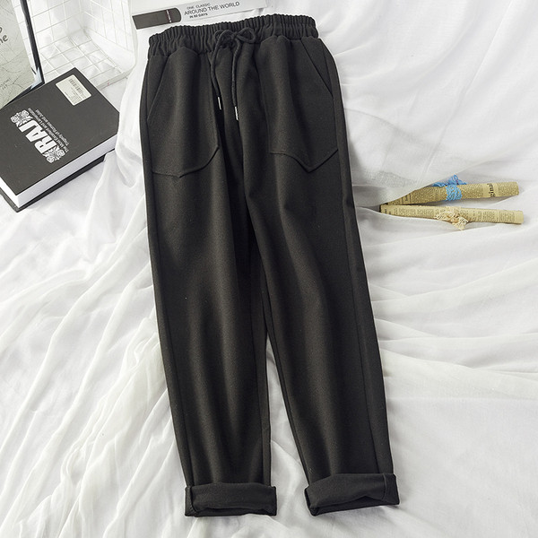 Női alkalmi nadrág gumírozott derékkal és zsebekkel - többféle színben