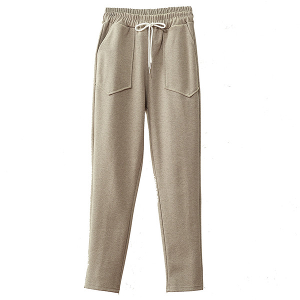 Női alkalmi nadrág gumírozott derékkal és zsebekkel - többféle színben