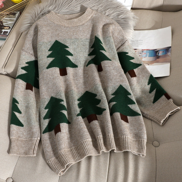 Pulover de dama tricotat cu decolteu rotund in patru culori