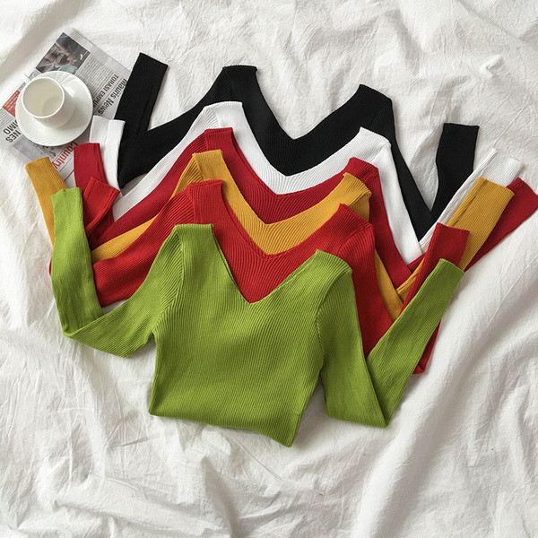 Alkalmi női blúz több színben V-nyakú