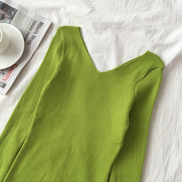 Alkalmi női blúz több színben V-nyakú