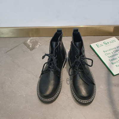 Női őszi alkalmi csizma fűzővel és cipzárral barna és piros színben