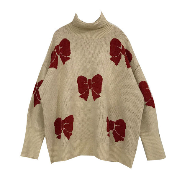 Női pulóver magas gallérral és hosszú ujjal - több színben