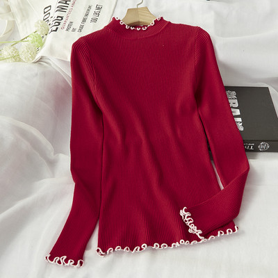 Pulover de iarnă de damă cu decolteu rotund - mai multe culori