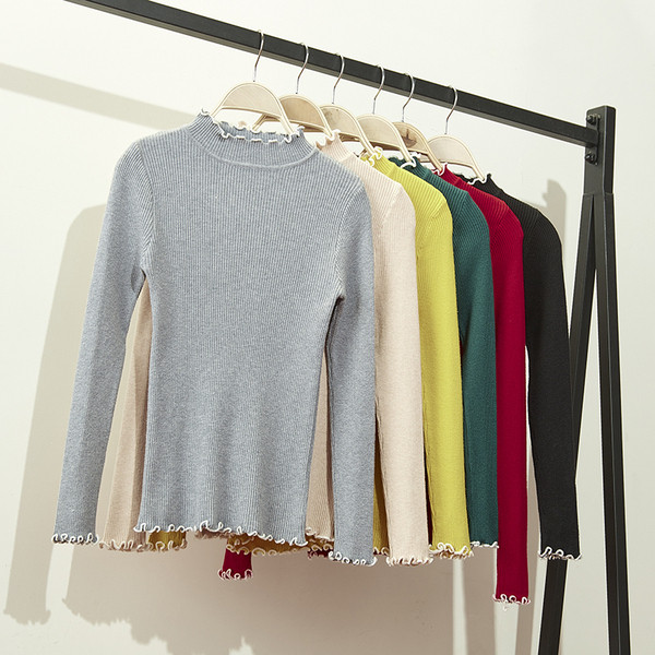 Pulover de iarnă de damă cu decolteu rotund - mai multe culori