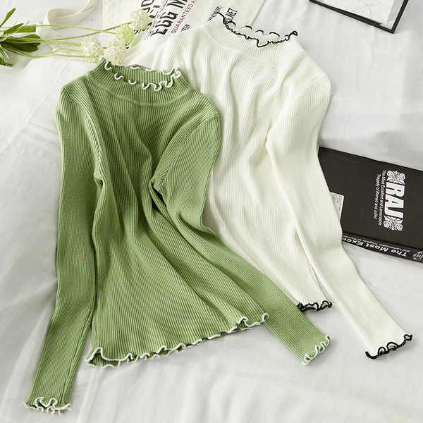 Pulover de iarnă de damă cu decolteu rotund - mai multe culori