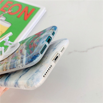 Калъф за Iphone 11 Pro Max с мраморен ефект + пръстен 