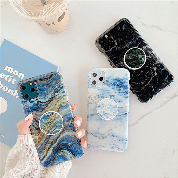 Iphone 11 Pro Max tok márvány hatású + gyűrűvel