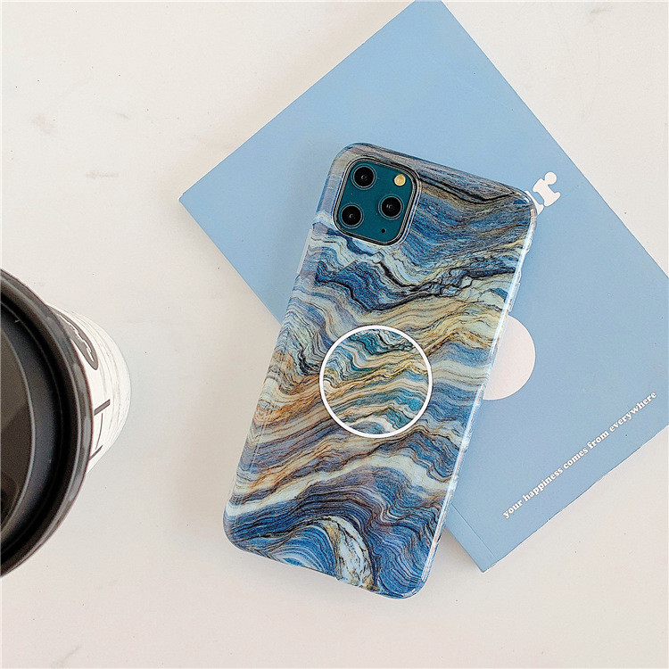 Iphone 11 Pro Max tok márvány hatású + gyűrűvel