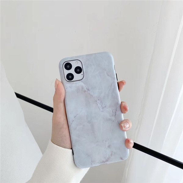 Силиконов калъф с мраморен ефект в бял и черен цвят за Iphone 11 Pro Max