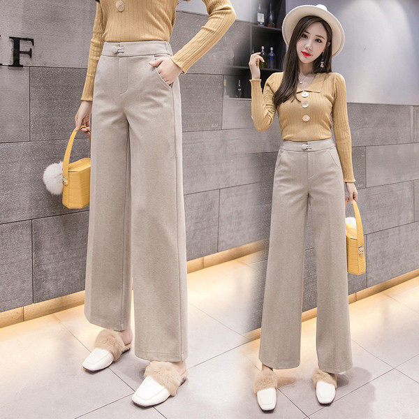 Modern női nadrág három színben, magas derékkal és gombbal