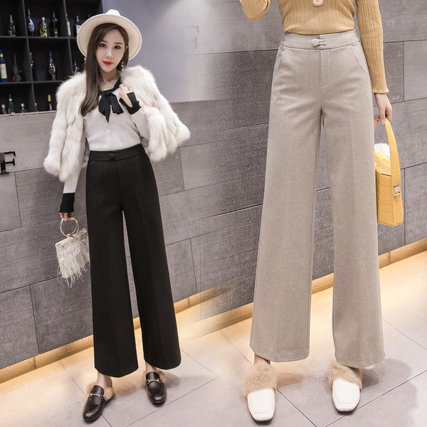 Modern női nadrág három színben, magas derékkal és gombbal