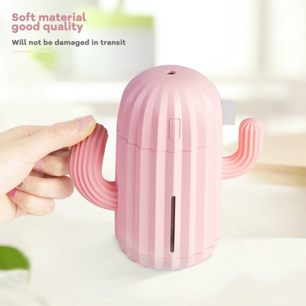 Párásító diffúzorral aromaterápiához kék, zöld és rózsaszín kaktusz formájában