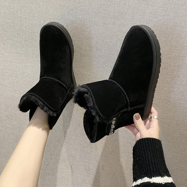 Cizme casual de dama cu captuseala moale in roz, negru si bej