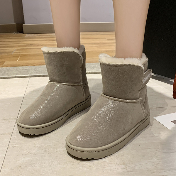 Cizme casual de dama cu captuseala moale in roz, negru si bej