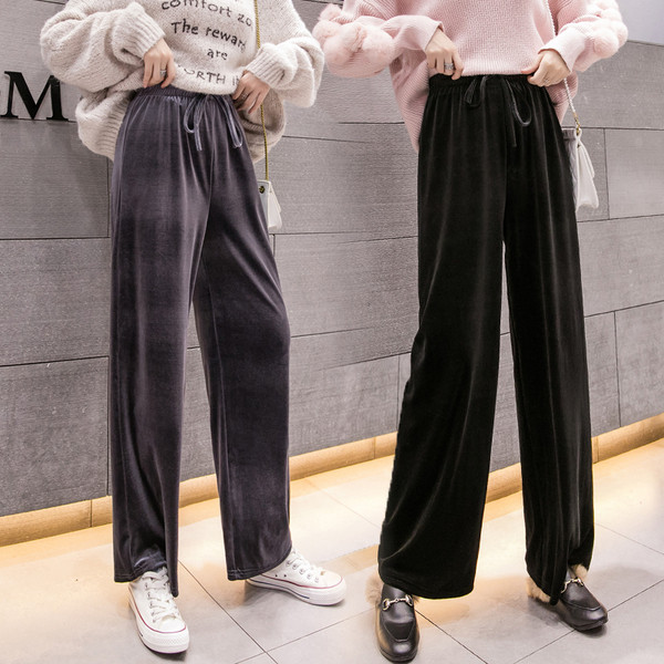 Lezser női bársony nadrág három színben megkötős