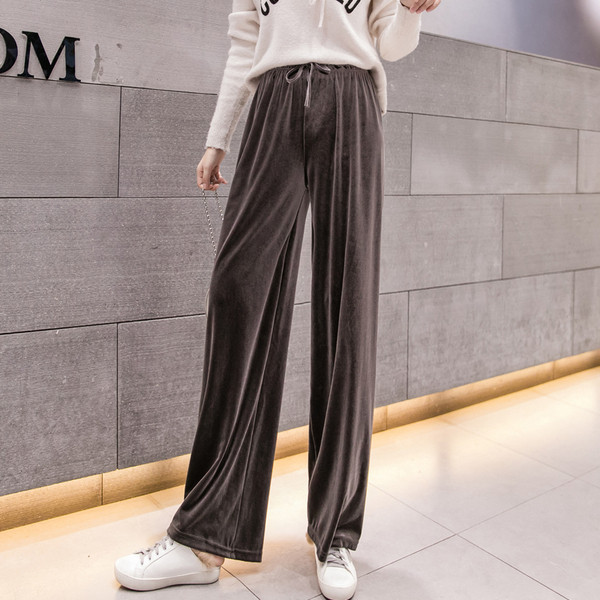 Lezser női bársony nadrág három színben megkötős