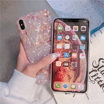 Θήκη για Iphone X / XS με μάρμαρο και γυαλιστερή επίδραση - δύο μοντέλα