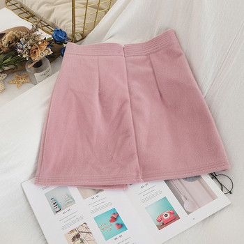 Női aszimmetrikus szoknya négy színben, magas derékkal