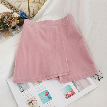 Női aszimmetrikus szoknya négy színben, magas derékkal