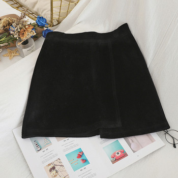 Női aszimmetrikus szoknya négy színben, magas derékkal