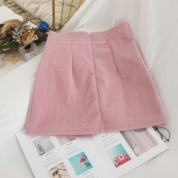 Női aszimmetrikus szoknya négy színben, magas derékkal