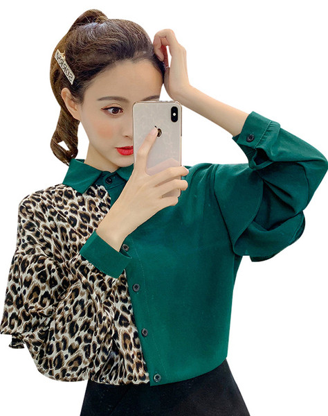 Alkalmi női ing fürtökkel, állatmintával