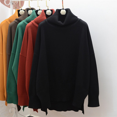 Modern női pulóver magas gallérral több színben