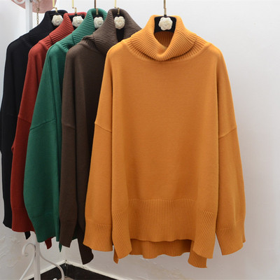 Modern női pulóver magas gallérral több színben