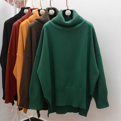 Modern női pulóver magas gallérral több színben