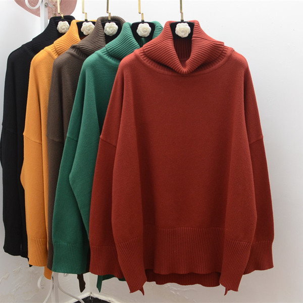 Modern női pulóver magas gallérral több színben