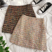 Modern női szoknya mintás, magas derekú két színben