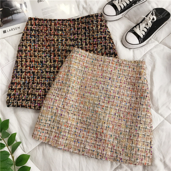 Modern női szoknya mintás, magas derekú két színben