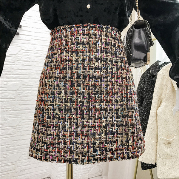 Modern női szoknya mintás, magas derekú két színben