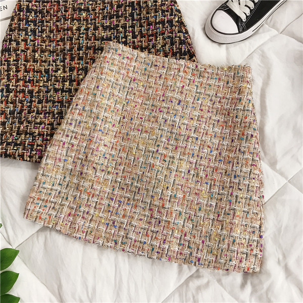 Modern női szoknya mintás, magas derekú két színben