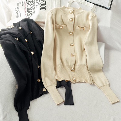 Vesta de dama toamna-iarna cu nasturi cu guler semi-inalt - mai multe culori