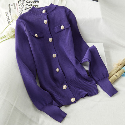 Vesta de dama toamna-iarna cu nasturi cu guler semi-inalt - mai multe culori