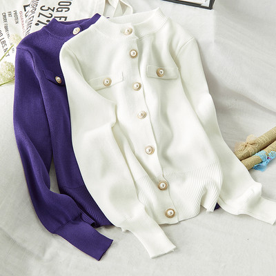 Vesta de dama toamna-iarna cu nasturi cu guler semi-inalt - mai multe culori