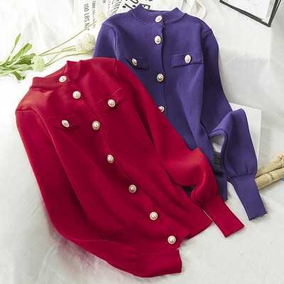 Vesta de dama toamna-iarna cu nasturi cu guler semi-inalt - mai multe culori