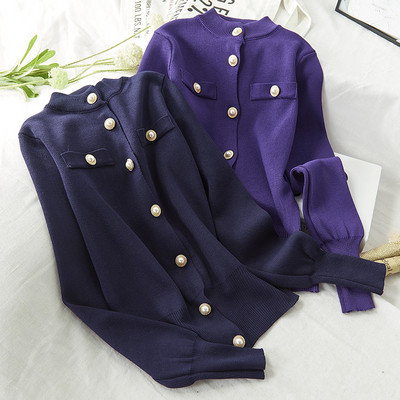 Vesta de dama toamna-iarna cu nasturi cu guler semi-inalt - mai multe culori