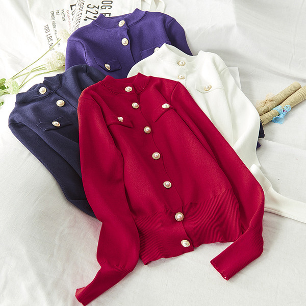 Vesta de dama toamna-iarna cu nasturi cu guler semi-inalt - mai multe culori