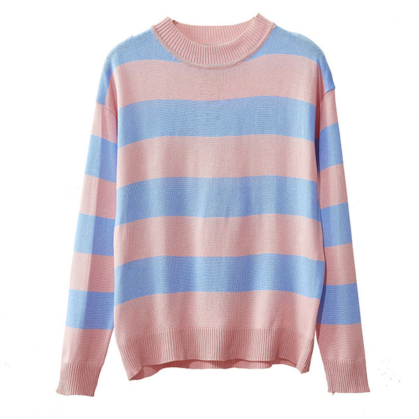 Bluza dama de toamna in dungi model larg in mai multe culori