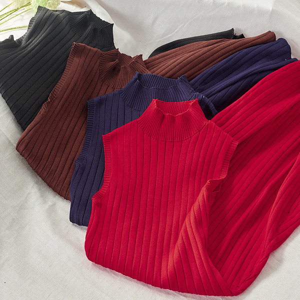 Rochie de dama de toamna-iarna cu guler inalt cu fanta in mai multe culori