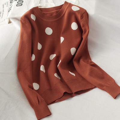 Női lezser őszi blúz pöttyökkel több színben