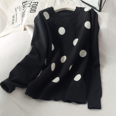 Női lezser őszi blúz pöttyökkel több színben