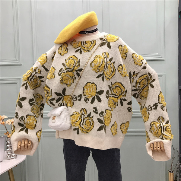 Pulover de dama casual cu model si maneci late in trei culori