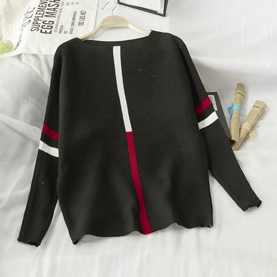 Őszi női blúz kerek nyakkivágással, sárga és piros színben